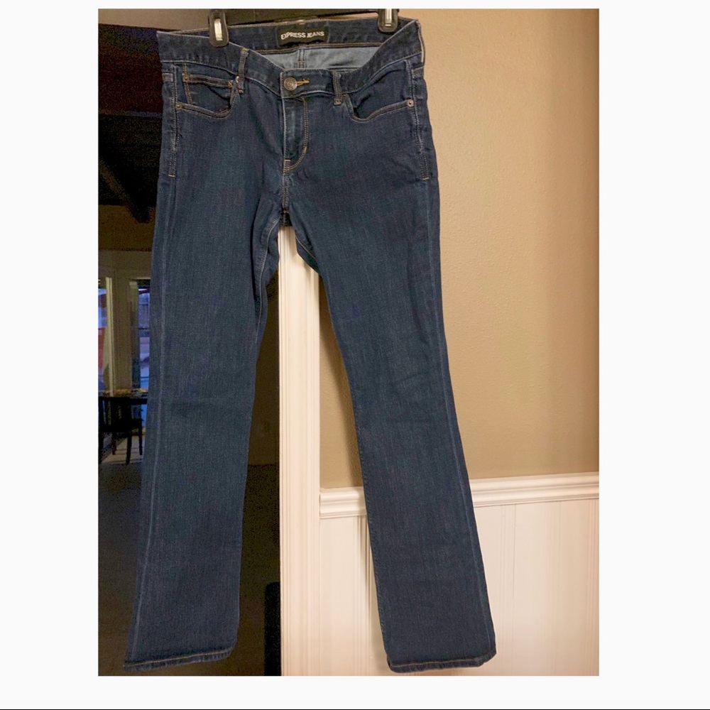 Express Low Rise Barely Boot Jeans